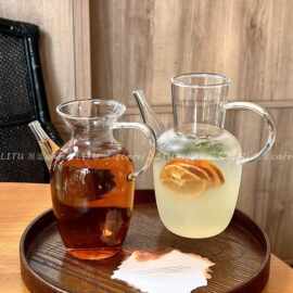 仿宋玻璃茶壶高硼硅茶具耐热花茶一人小茶壶执壶家用泡茶器果茶壶