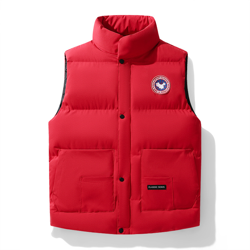 Chaleco de algodón con plumón para hombre, estilo coreano, holgado, moderno, grueso, para otoño e invierno