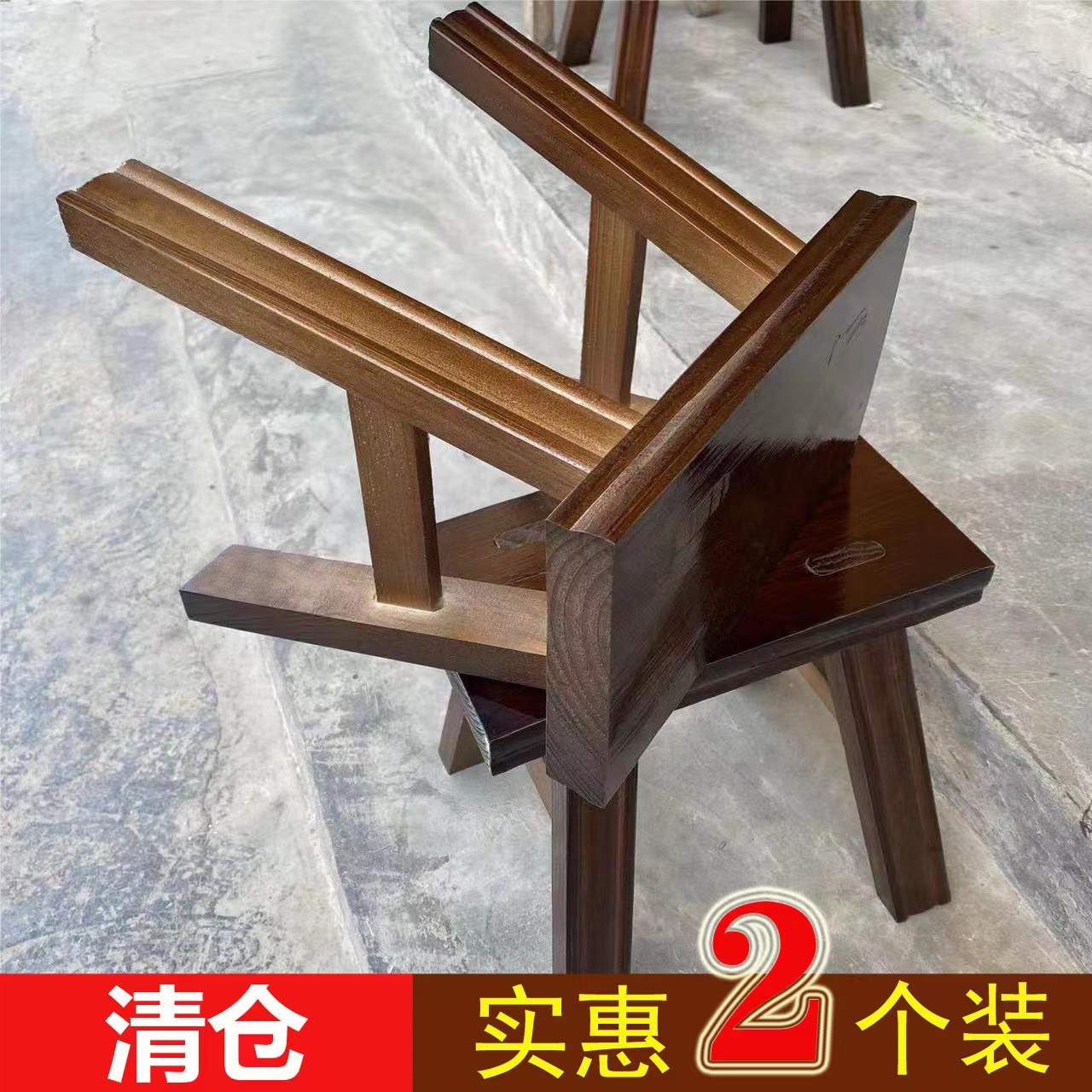 Small Bench Solid Wood Installation-Free Household Adult Small Stool Dance Stool Dormitory Wooden Stool Heavy Wu