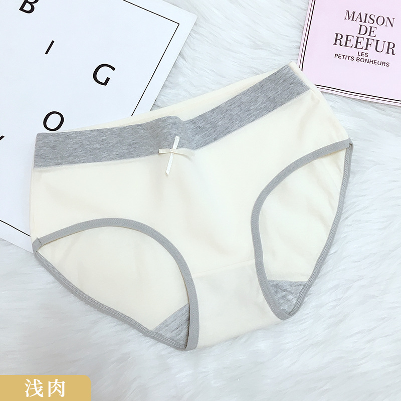 Fábrica al por mayor de ropa interior de algodón de las mujeres estudiante de niña japonesa chica Linda ropa interior de cintura media ropa interior de algodón de las mujeres