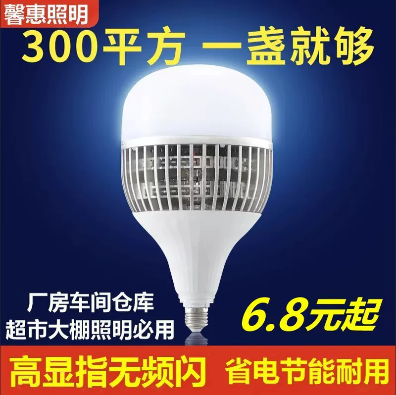 LED industrial miner's lamp, bulb, with screw socket, high power