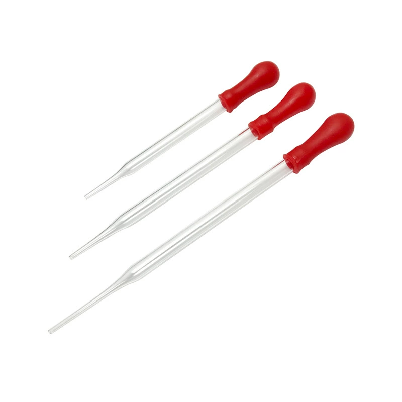 Стеклянная капельница латексная крышка пипетка красная кожа голова суб-упаковка маленькая пипетка 10 см15см20 лаборатория химии обучение