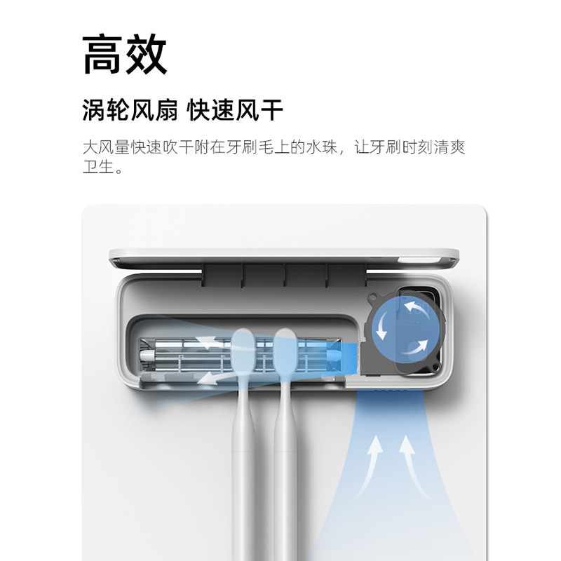 UV Cepillo de Dientes esterilizador de secado al aire estante de desinfección transfronteriza sin perforaciones inteligente multifunción plug-in-free rack de almacenamiento