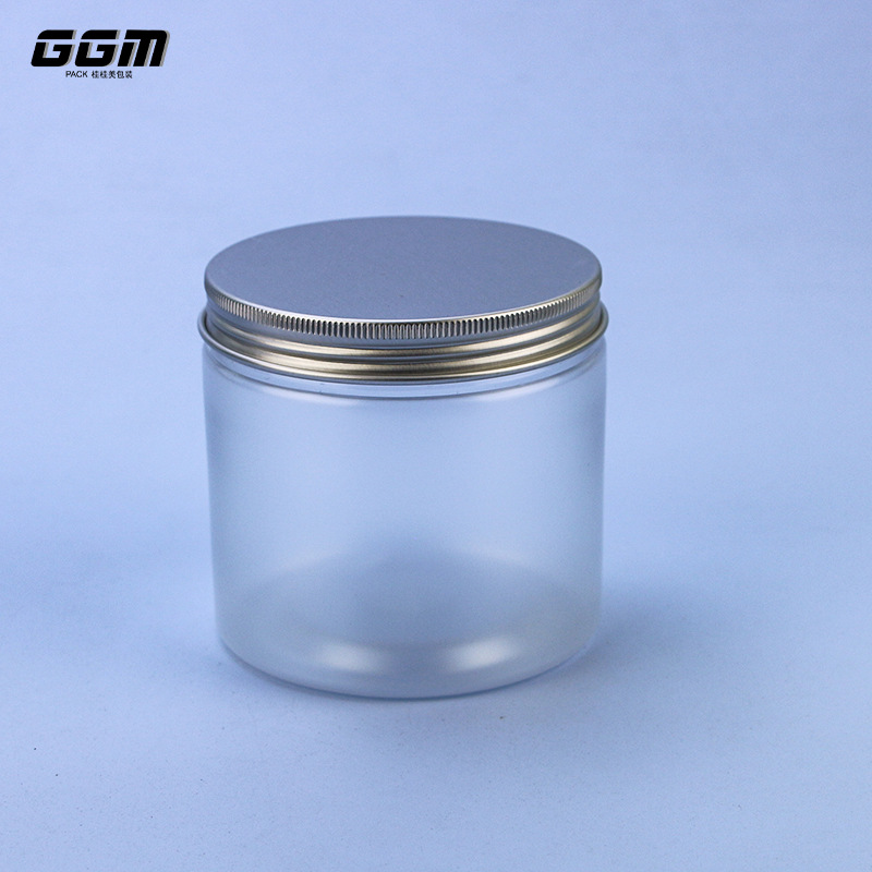 批发350ml磨砂膏霜罐瓶广口面霜瓶发膜瓶泥膜塑料罐化妆品分装瓶