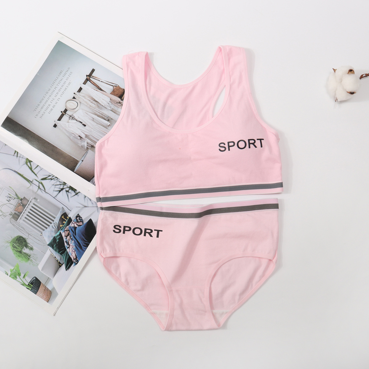 Chaleco de desarrollo de ropa interior para estudiantes de 12 - 16 años de edad, niños de secundaria y escuela secundaria, algodón puro sin anillo de acero, conjunto de sujetadores para niñas