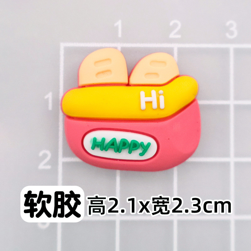 软胶卡通耳机狗PVC滴胶配件diy手机壳配饰材料ipad洞洞鞋拖鞋贴片|undefined