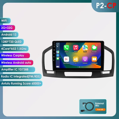 Applicable to 09-13 Buick Regal Opel Insignia Android HD car modified GPS navigator (DVD Navigation) - wifi-version-quad-core-232g-carplay-9inch-suitable-for-09-13-buick-regal-opel