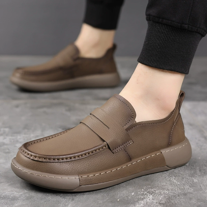 2025 весенняя и осенняя повседневная обувь мягкая лапша ретро минималистичная обувь Lefu обувь на толстой подошве