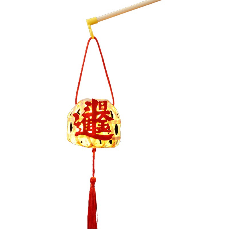 Linterna de Bambú de Año Nuevo 2025 Linterna Portátil para Niños de Año Nuevo Chaoshan Paquete de Material Hecho a Mano DIY Venta al por Mayor