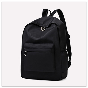Cross-Border fashion solid color commuter backpack simple oxford cloth lightweight schoolbag large capacity Travel Backpack