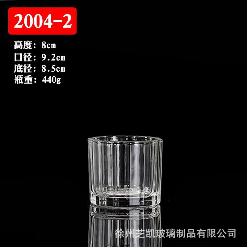 Vaso de vela de vidrio simple con vela de color para el hotel con vela de color, vela emocional, copa vacía puede rociar color