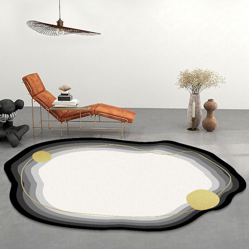 modern creative carpet made of faux fur for living room
