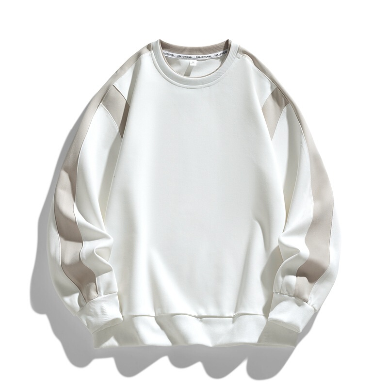 Men's Versatile Sweatshirt Youth Spring and Autumn New Trendy Brand Loose Casual Crew Neck Pullover Long Sleeve T-Shirt Top