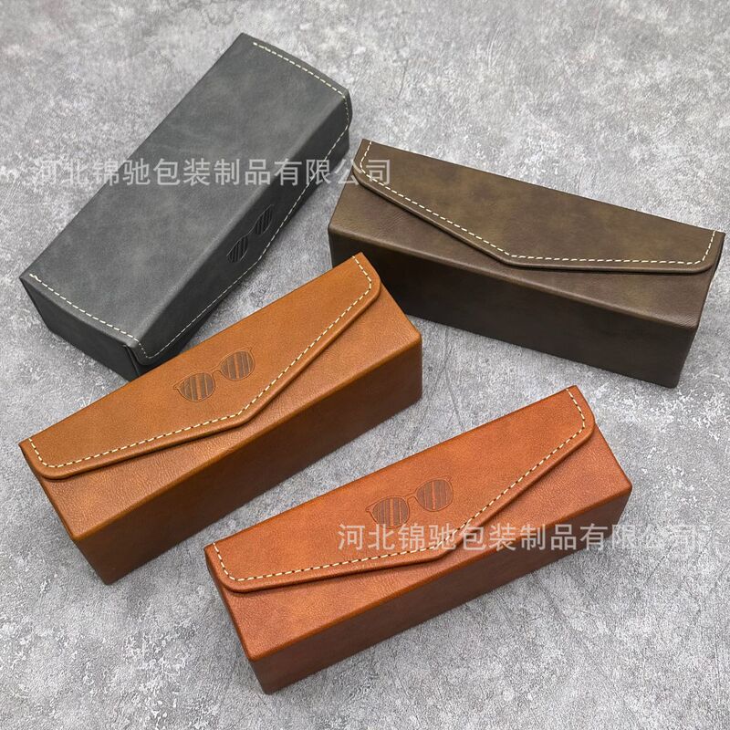 Glasses case retro glasses case fashion atmosphere two-in-one double glasses case Factory wholesale glasses case