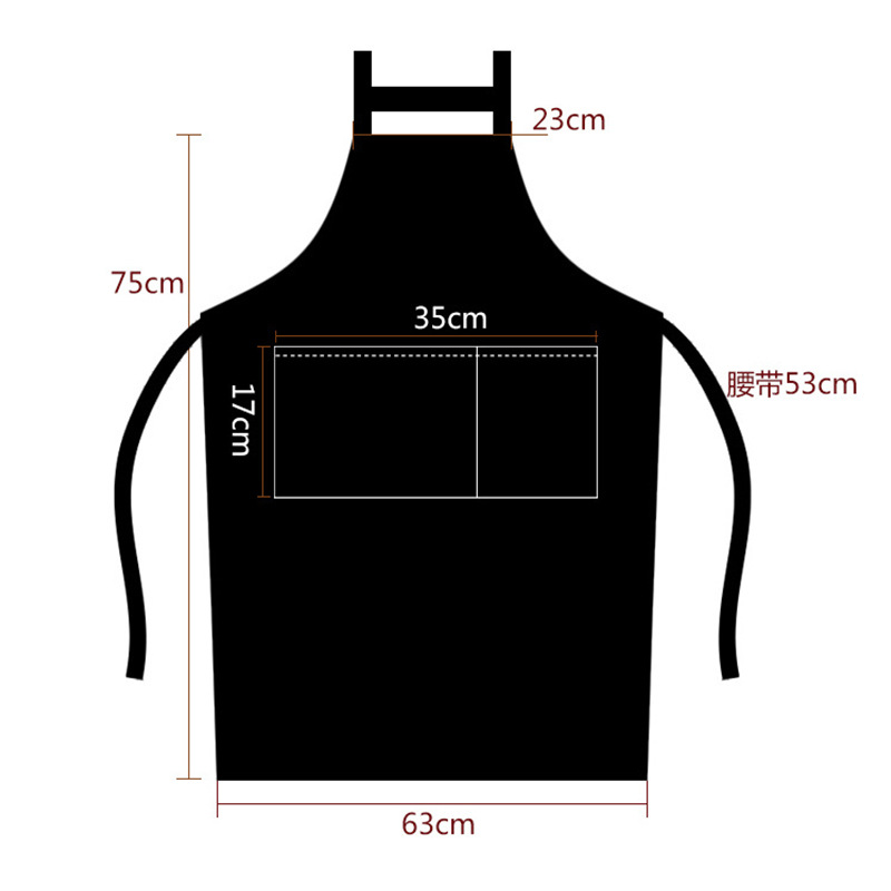 Comercio exterior PU delantal de cuero impermeable a prueba de aceite logotipo personalizado estudio barbacoa hornear cocina delantal hogar al por mayor personalizado