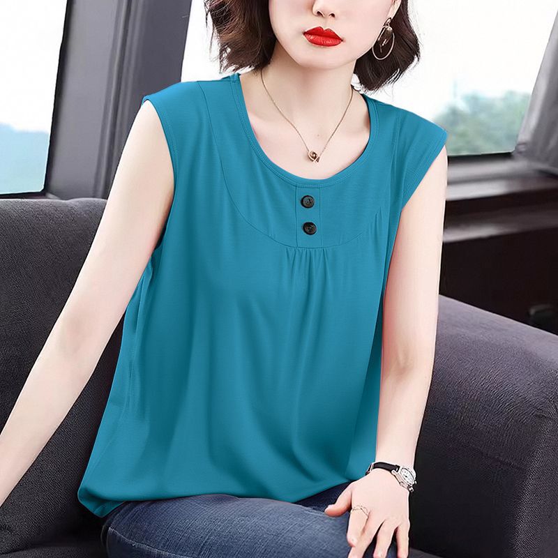 Trendy Age-Reducing Plus-Size Loose-Fitting Summer New Versatile Sleeveless Tank Top for Women Trendy Age-Reducing Plus-Size Loose-Fitting Summer New Versatile Sleeveless Tank Top for Women
