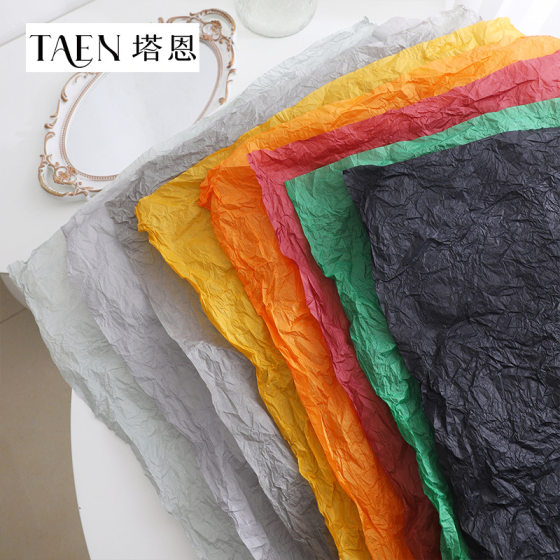 Wholesale plain Sydney high-grade flower wrapping paper baking bouquet liner paper pleated hand-rubbed paper floral diy
