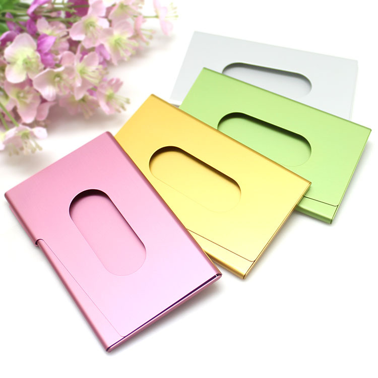 吉祥天名片盒 手推式金属名片盒随身便携商务创意名片夹定制logo