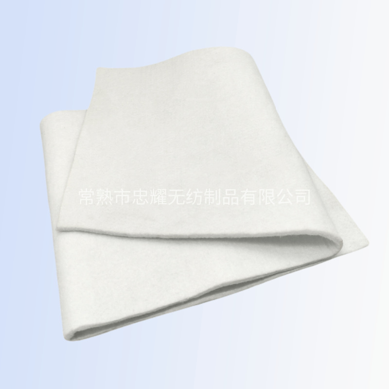 厂家现货白色针刺无纺布背胶涂层书画印花白色毡箱包鞋材用布