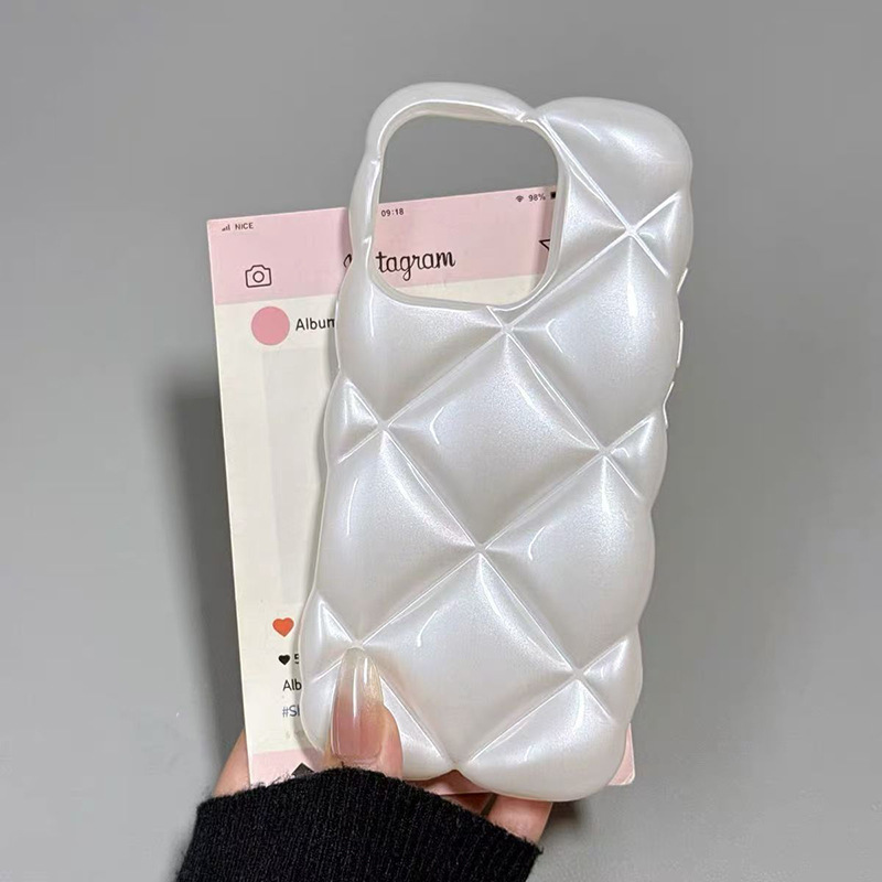 Macaron Diamond Pattern Phone Case For Iphone 17 Pro Max Shockproof_voghion.com