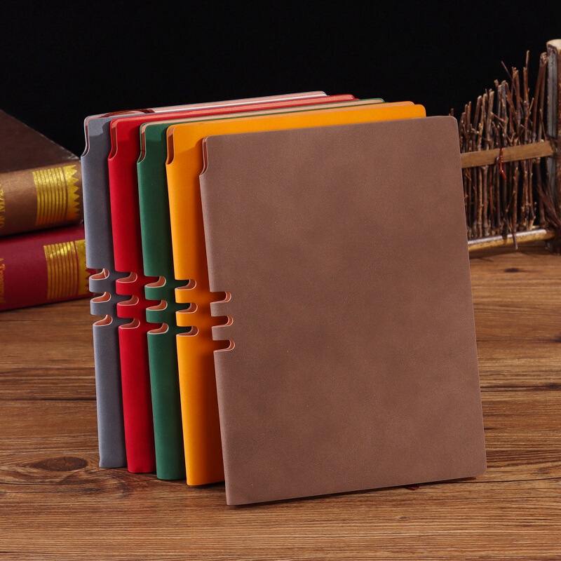A5 Sheep Leather Notebook Business Simple Notebook Printable logo Thickened Notepad Soft Skin Notebook