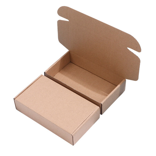Small size special hard corrugated airplane box mobile phone case tempered film express product packaging paper box wholesale