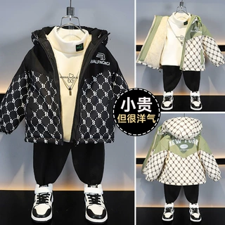 男童冬装外套加绒加厚宝宝冬季夹棉派克服儿童棉衣防风洋气秋冬款
