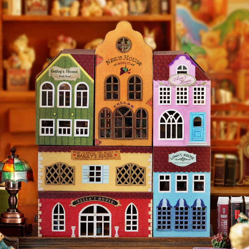 DIY Small House QH Series Building Blocks Town Handmade Assembly Mini Toy Model, Can Be Purchased Individually or Assembled Together