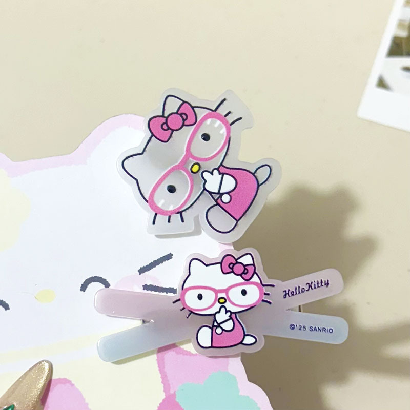 半透卡通可爱猫咪发夹椭圆发夹ins甜美少女碎发边夹发卡头饰批发|undefined