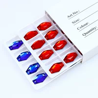 Кристалл Дончжоу, шестиугольный, сшитый вручную, бриллианты, аксессуары для одежды «сделай сам», взрывные бриллианты с двойными отверстиями и плоским дном, популярные стеклянные бриллианты