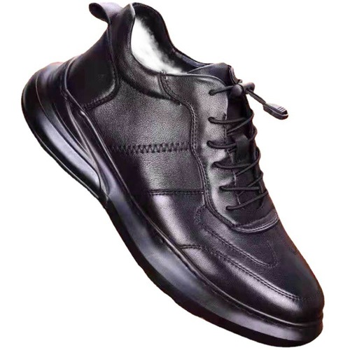 Men's shoes for men,  new autumn and winter sports casual leather shoes, men's built-in height trend shoes, padded cotton shoes