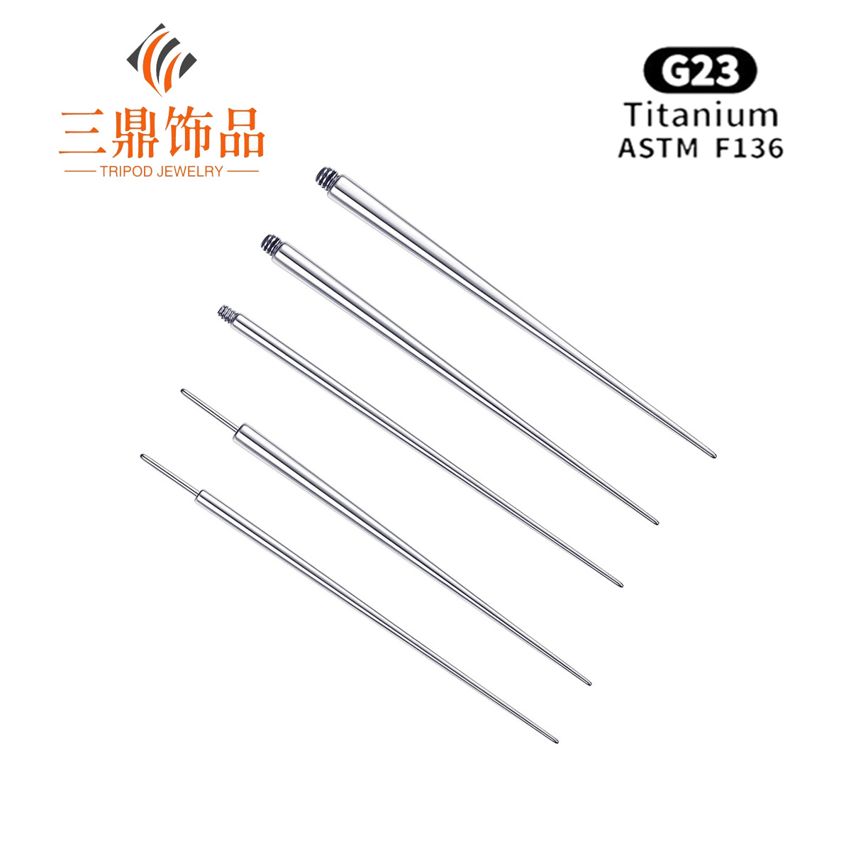 G23 Titanium Alloy Percutaneous Needle Guide Pin Internal/External Thread Pin Connector Pin Traction Pin Assisting Perforation Tool