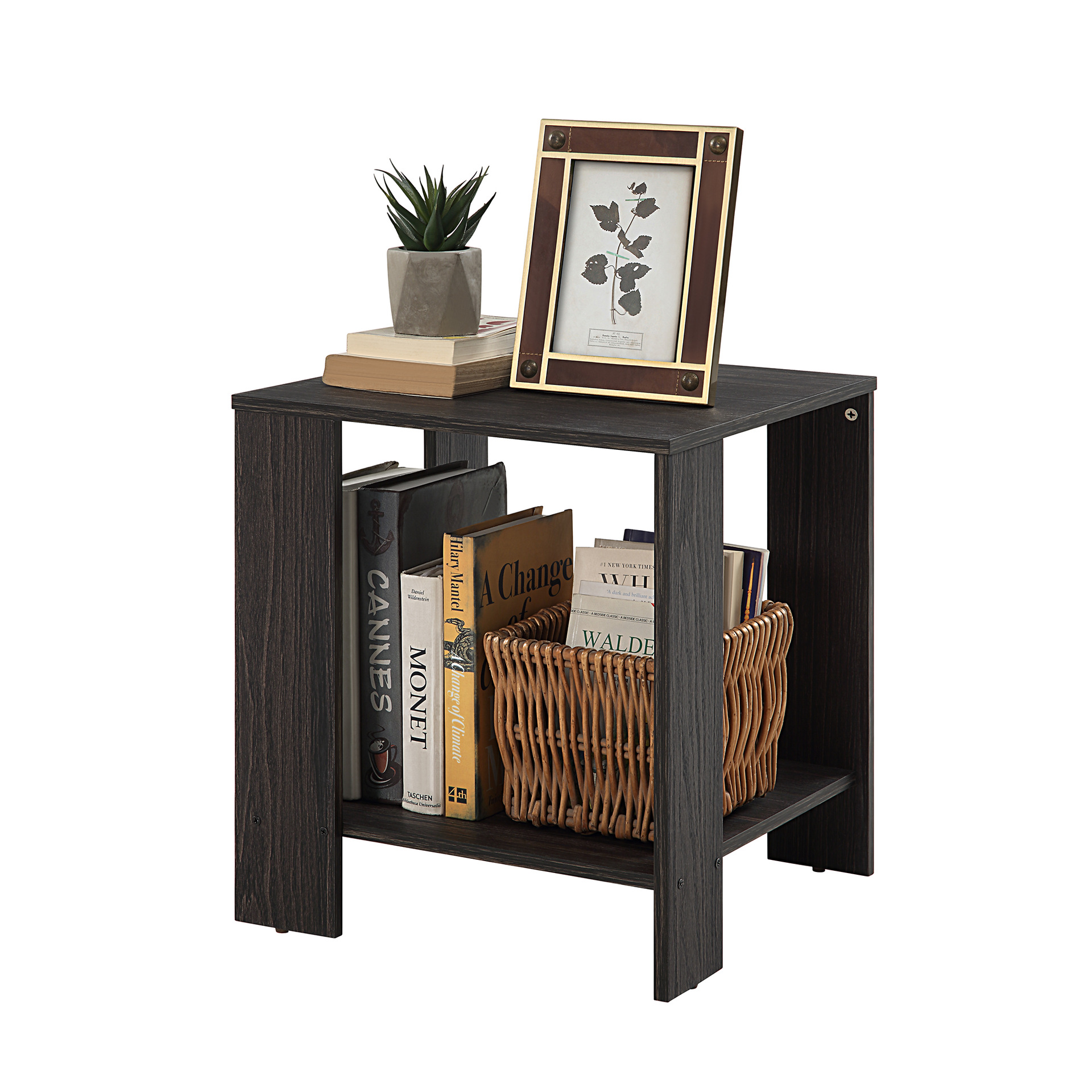 Mesa Auxiliar Cuadrada de Tablero de Madera para Sala de Estar y Dormitorio image 5