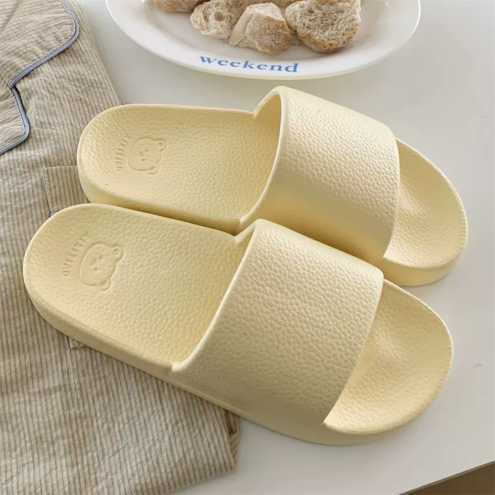 简约风室内软底舒适踩屎感一字拖女夏季新款纯色系休闲平底凉拖鞋