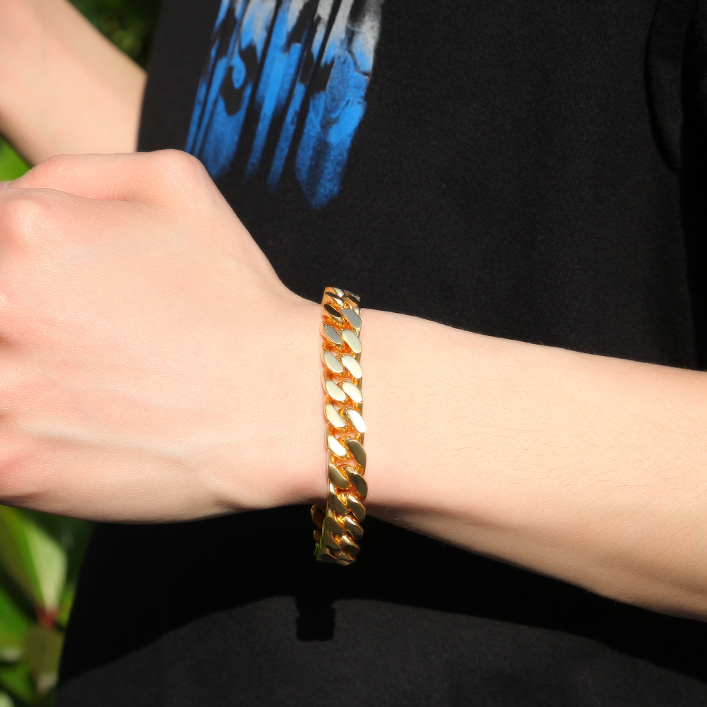 68g Weight Bracelets Classification 316L Stainless Steel Chain Material 1 Piece Quantity Holiday, Daily Occasion 316L Stainless Steel Material Geometric Pattern Men's Gender Simple Style Style Waterproof Non Tarnish, Surgical Steel Craft Simple Style 316L Stainless Steel  Geometric Men's Chain Bracelets 8