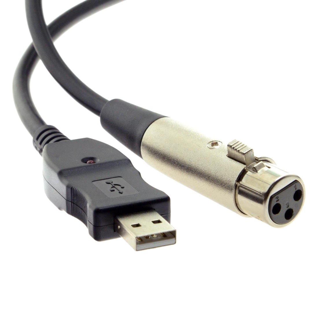 Ordenador USB a XLR titular de la tarjeta cable Cable de micrófono cable de micrófono USB 3 M receptor para titular de la tarjeta puede grabar