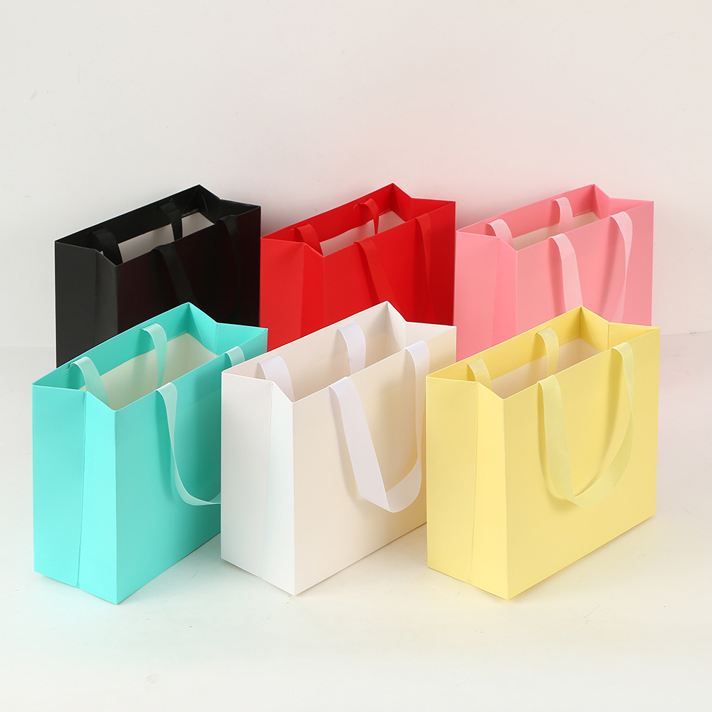 Bolsas de mano sin cintura, bolsas de papel de cartón blanco, bolsas de regalo, bolsas de regalo, bolsas de compras al por mayor