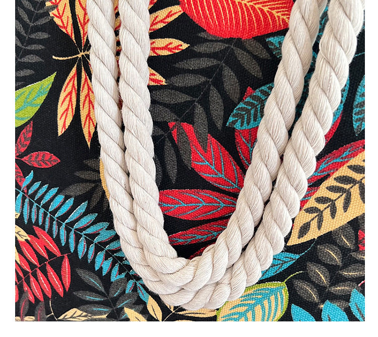 Women's Medium Canvas Geometric Stripe Streetwear Sewing Thread Square Zipper Tote Bag display picture 2