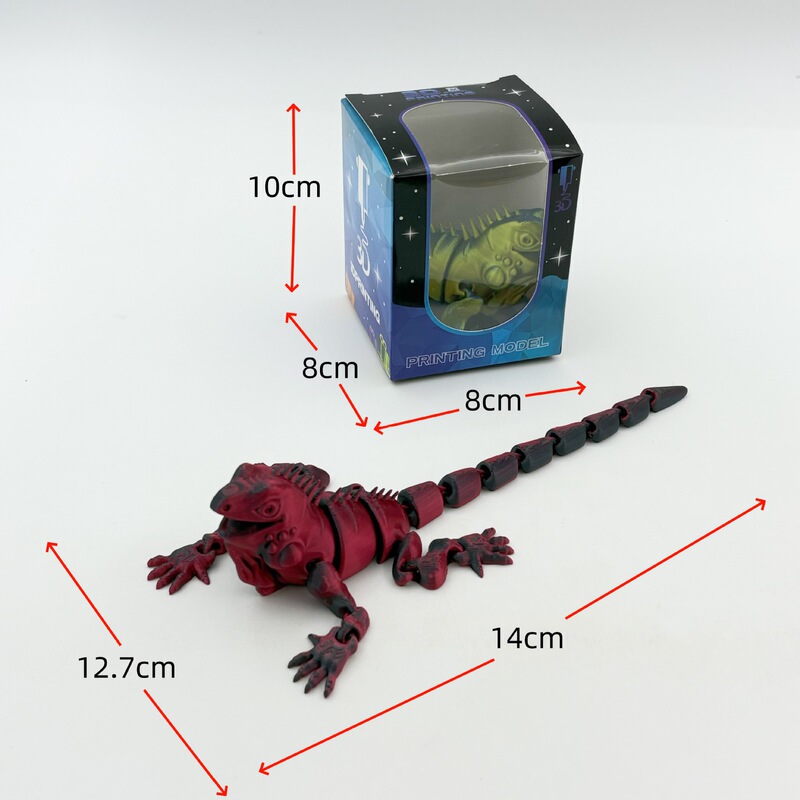 跨境3D打印仿真蜥蜴动物模型手办多关节工艺品摆件创意模型礼物|undefined