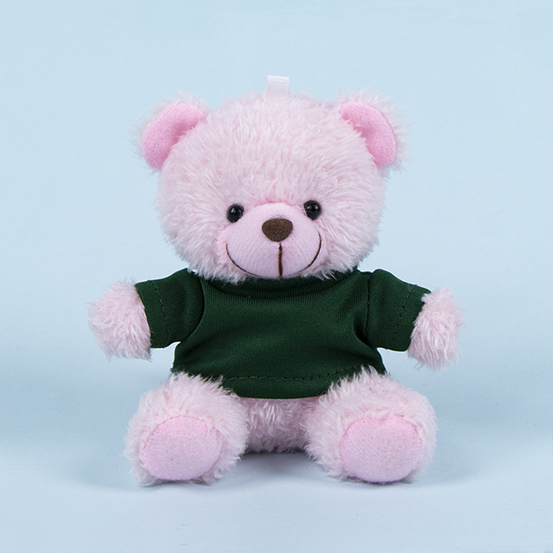 Lindo osito llavero colgante regalo creativo muñecas de peluche vestidas osito de peluche colgante de mochilas escolares para parejas