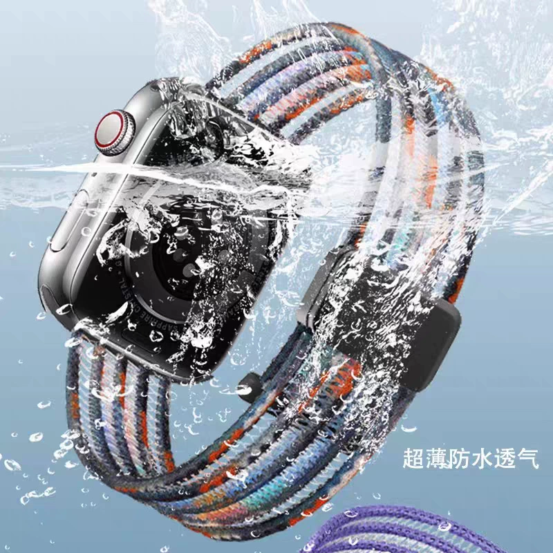 Подставка/ремешок для Apple Watch ApplewatchS9 нейлоновая магнитная retract-лента iwatchS8/7/6 дышащая рыболовная проволока