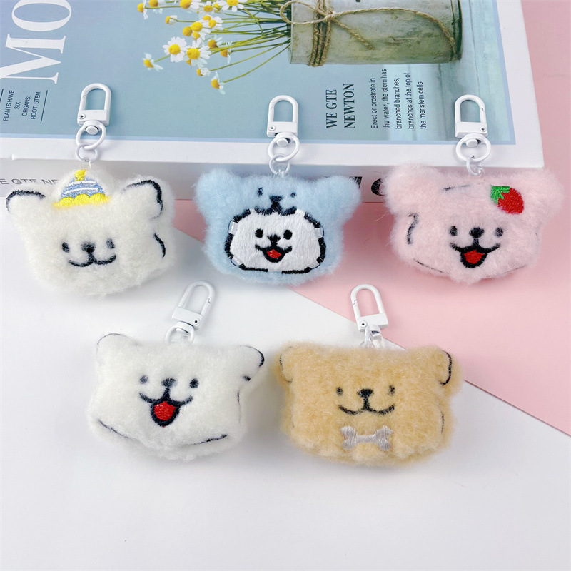 New plush cartoon puppy doll pendant brooch cute girl hair accessories bag clothes accessories wholesale