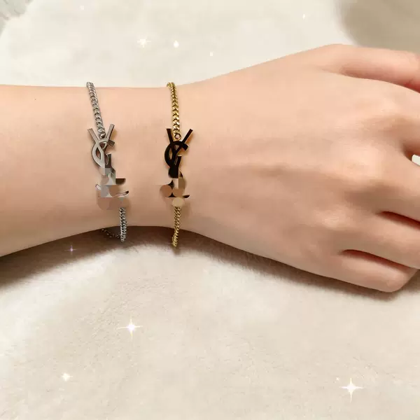 Titanium Steel Letter Bracelet for Women, Light Luxury, Adjustable, Non-Fading, Versatile, High-End Feel, One-Piece Wholesale Jewelry