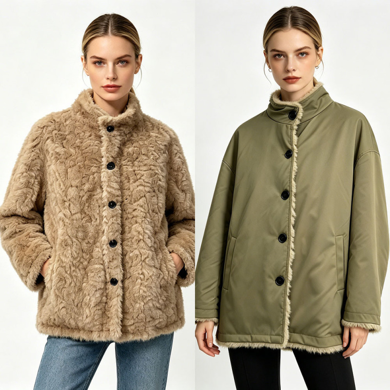 Autumn and Winter Warm Fur Coat, New Cross-Border European and American Women's Fashion, Retro Eco-Friendly Faux Fur Coat, Thickened Casual Jacket