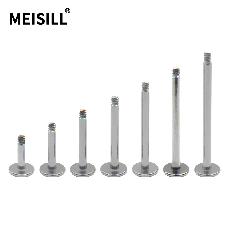 Meier Stainless Steel Outer Tooth Lip Nail Base Ear Bone Nail Body Piercing Lip Nail Accessories Regular Basic Jewelry