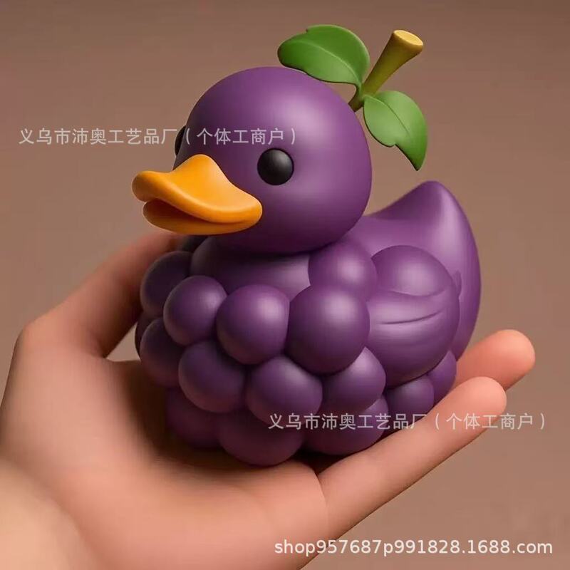 クロスボーダー Amazon 新しい愛らしいフルーツアヒルかわいいフルーツアヒルクリエイティブ樹脂クラフト装飾品|undefined