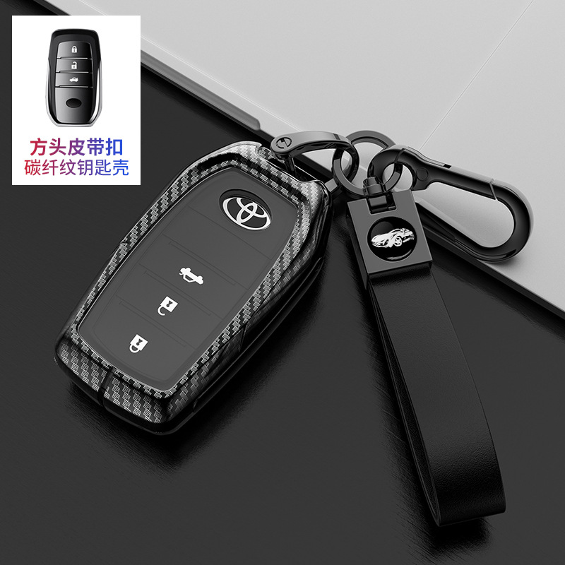 오리지널 카 B 카본 파이버 패턴 풀 백 + 가죽 로프 더블 버클