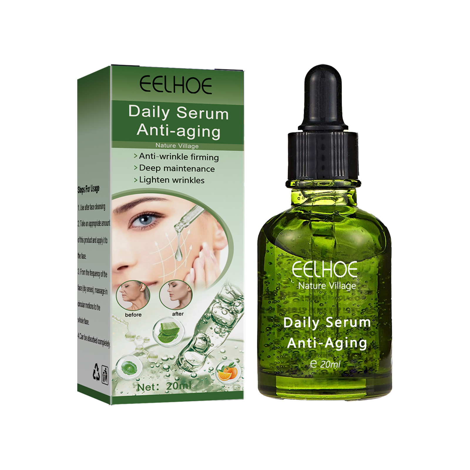 EELHOE Deep Ati wrikle essece for facial firmig, dimiishig fie lies, wrikles, shrikig pores ad improvig_voghion.com