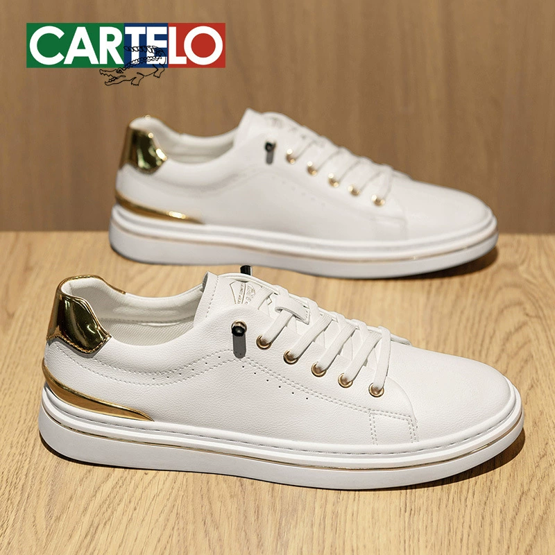 Обувь Мужская обувь Весенняя осень Кроссовка Мужская 2025 Новая кожаная маленькая белая обувь Мужская дикая модная обувь мягкая подошва повседневная обувь