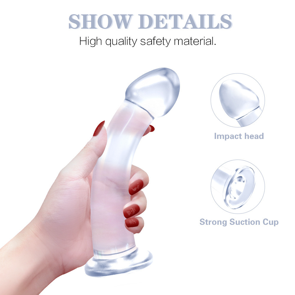 TPE Realistic Anal Plug with Suction Cup, Manual Control, Transparent — detail image 8